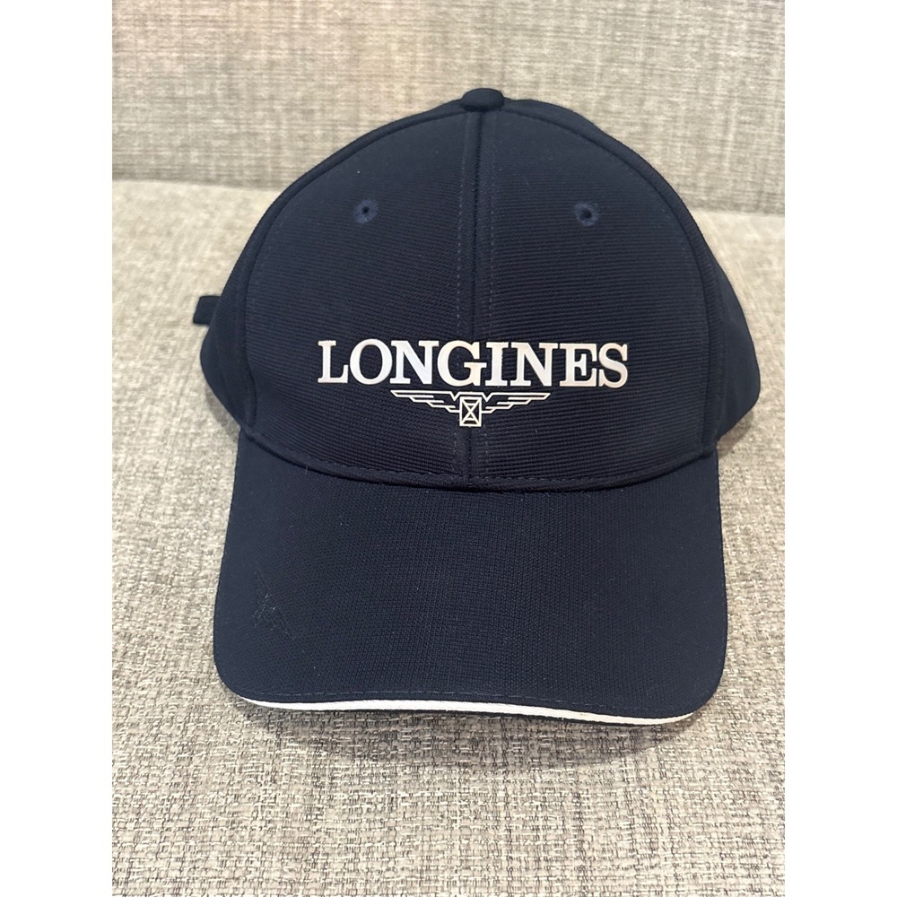 Longines Watch Navy Blue Embroidered Logo Baseball Cap Adjustable Hat Luxury